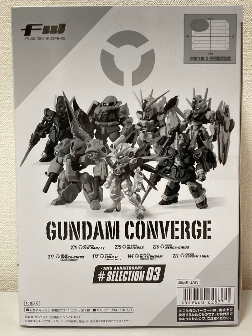 【新品 未開封】ガンダムコンバージ 10周年 セレクション 03 10個入