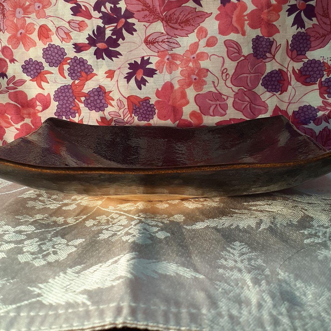 本日限定値引き❤️故、加藤　仁　作　油滴天目平皿