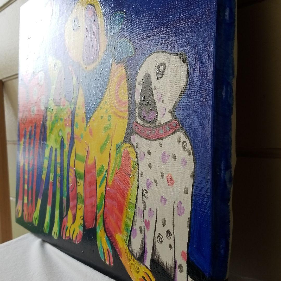 油絵　ゆ(o^^o)★確認　ベストフレンド犬