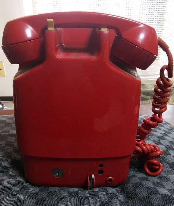 【アンティーク】赤電話  昭和レトロ 古い