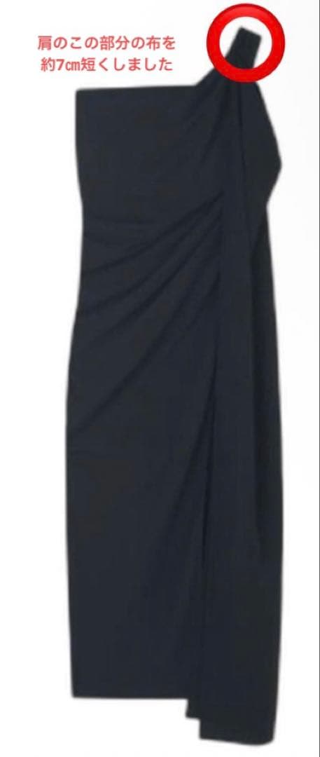 JENNE ワンショルダードレープワンピース