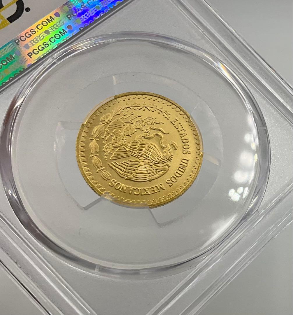 【カツ】 2024 メキシコ リベルタード 1/4oz 金貨 MS70