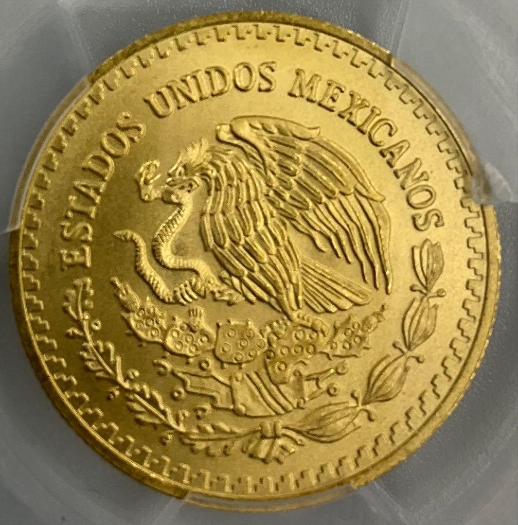 【カツ】 2024 メキシコ リベルタード 1/4oz 金貨 MS70