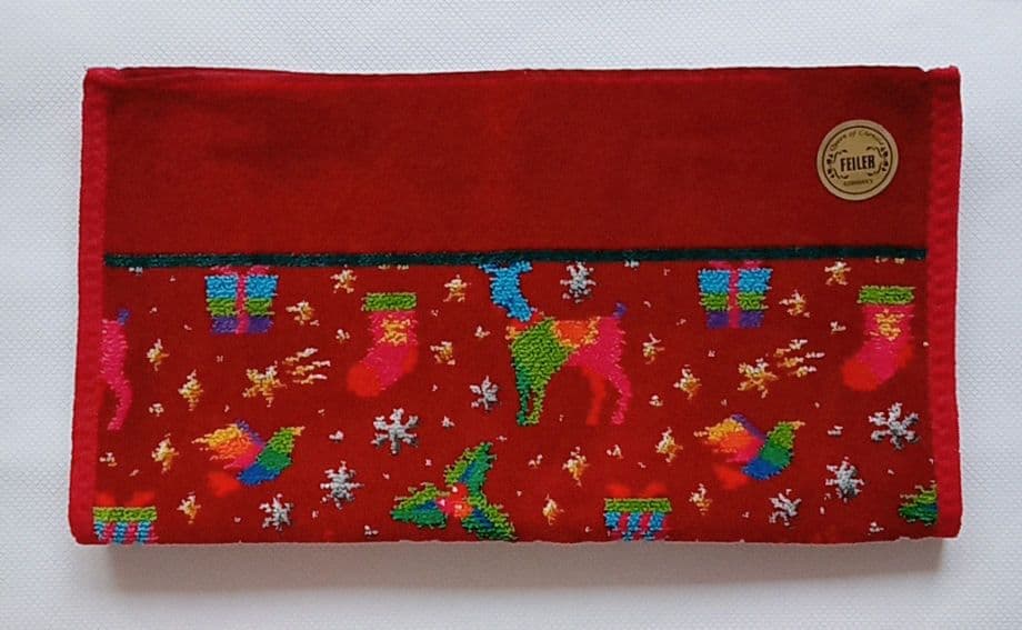 FEILER　フェイラー　トゥインクルウィンター　ハンドタオル　新品　レッド