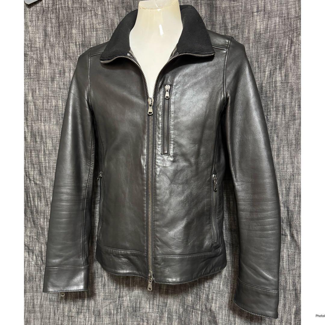 定価20万9000円 junhashimoto スペインラムレザー　ライダース