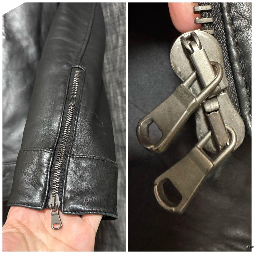 定価20万9000円 junhashimoto スペインラムレザー　ライダース