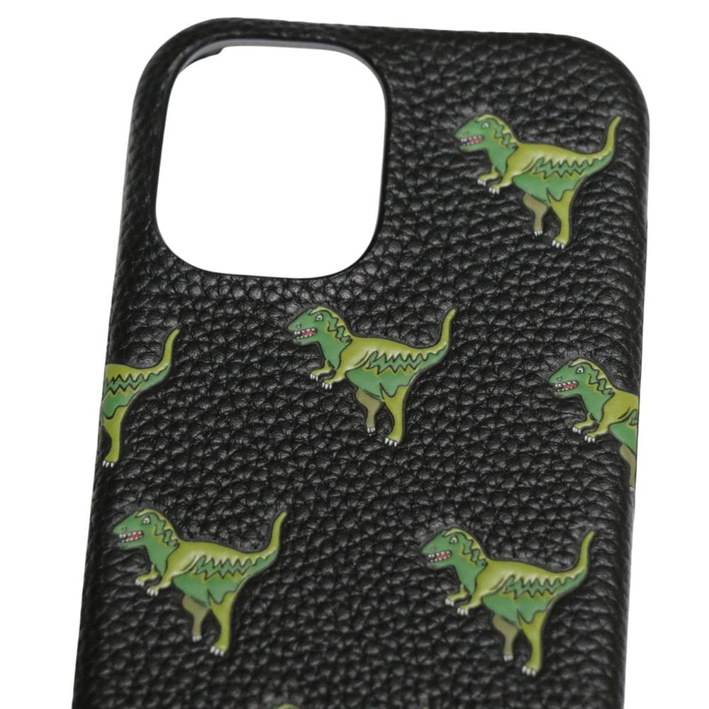 【コーチ】レキシー 恐竜 レザー iPhone16ケース ブラックマルチ
