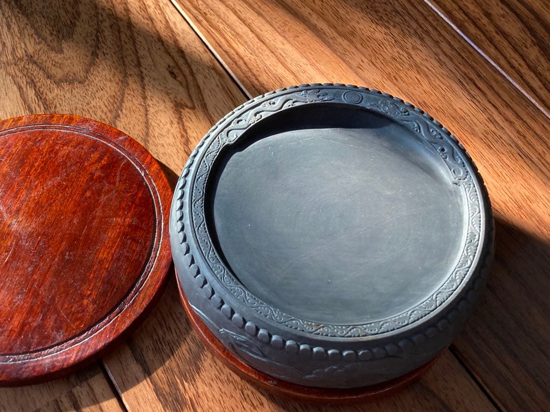 中国硯　端渓硯　端渓　火捺　太鼓硯 水厳　水岩　文房四宝