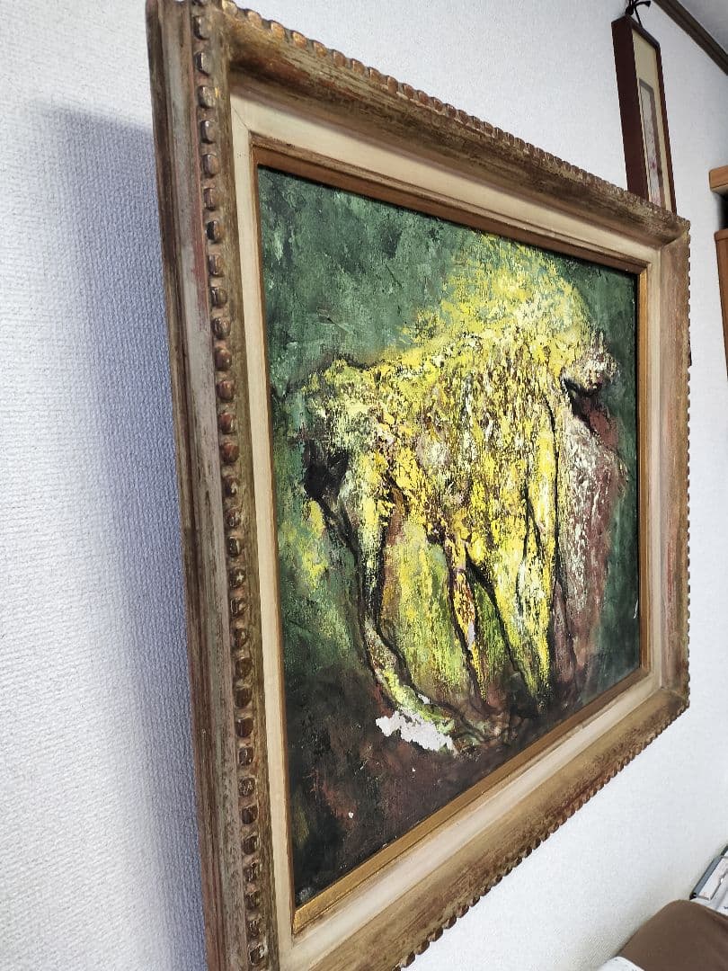 ♢稲石永吉 昭和41年 抽象画 油絵