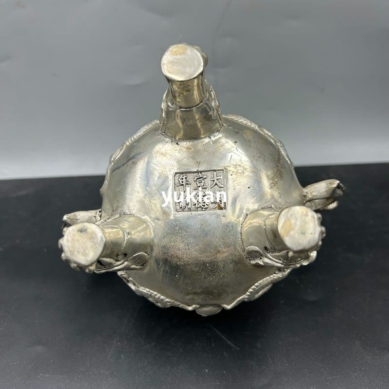 二龍戯珠香炉 家具 置件 銅器 香道具 装飾品 工芸品 美術品