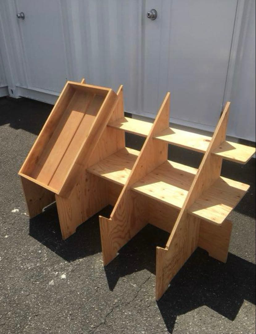 マルシェ台‼️組立式ディスプレイ 店舗什器 陳列棚 イベント什器 一台 送料込み