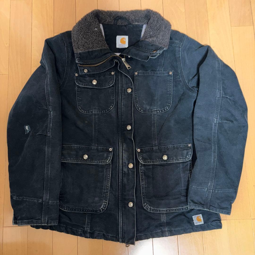 Carhartt ブラックジャケット　ファージャケット