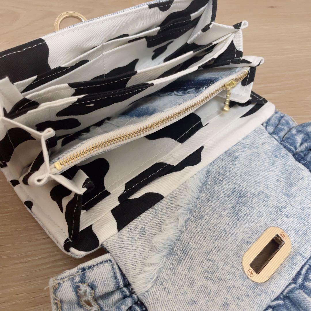 デニム リメイク フリル 長財布