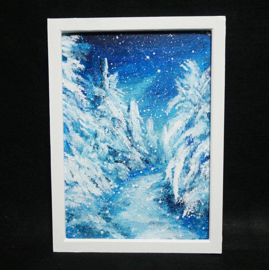 油絵 油彩 油彩画 絵 絵画 【冬景色】