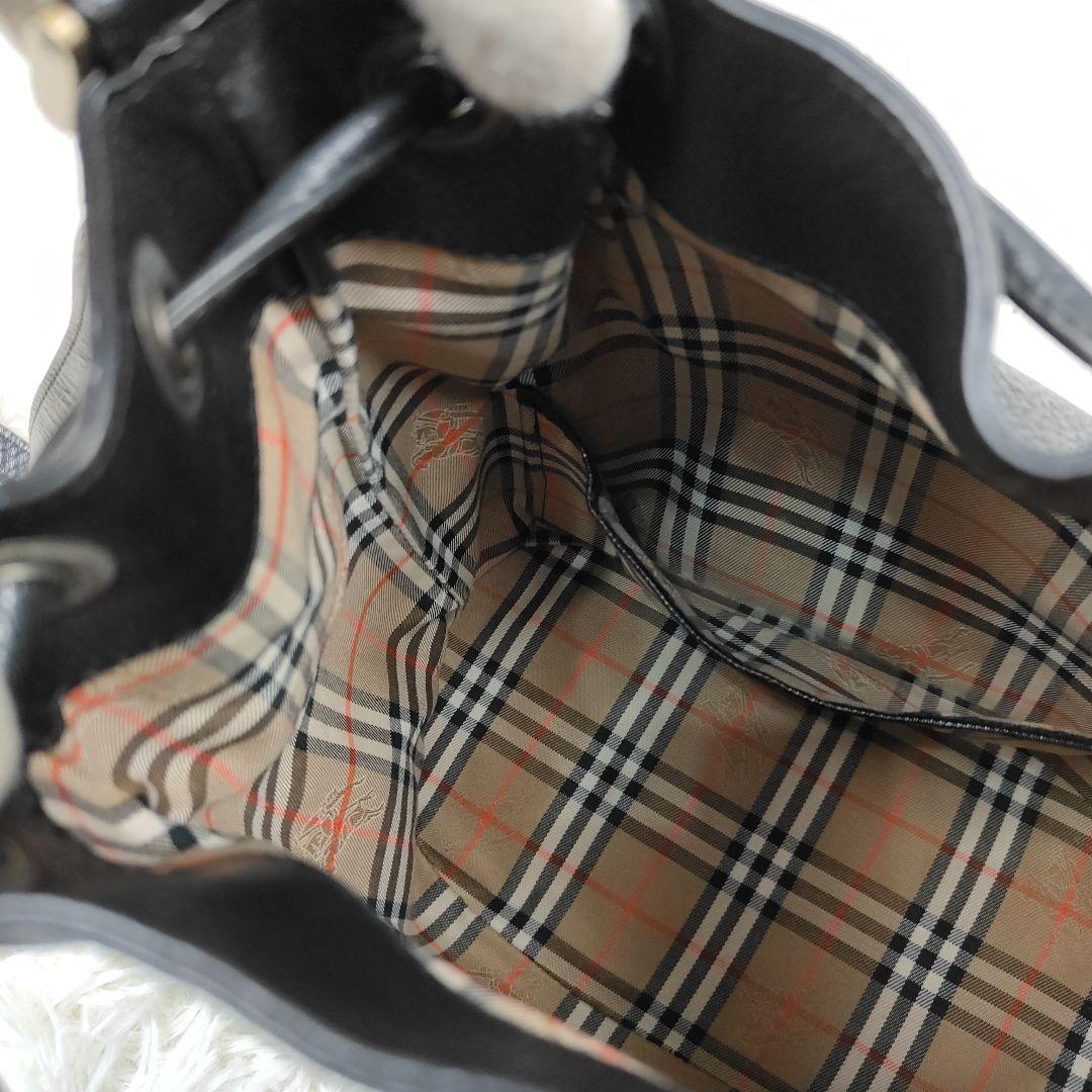 本日限定価格　バーバリー　ショルダーバッグ　ホースロゴ　ノバチェック　巾着
