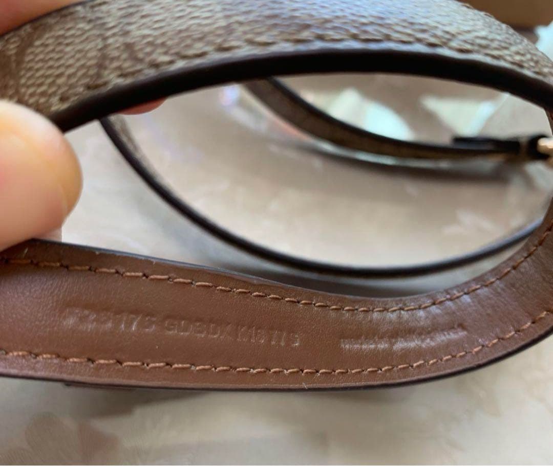 COACH 犬ブラウンレザーリード 130cm