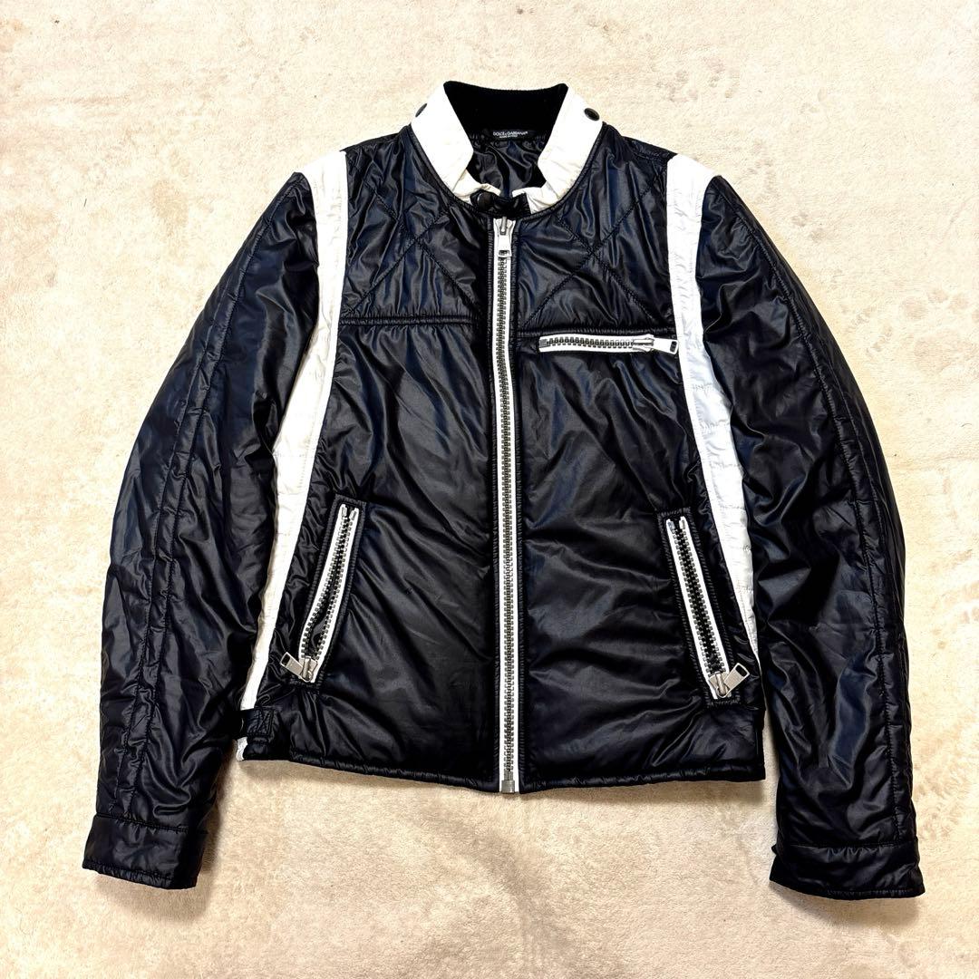 dolche&gabbana キルティング ライダースジャケット archive