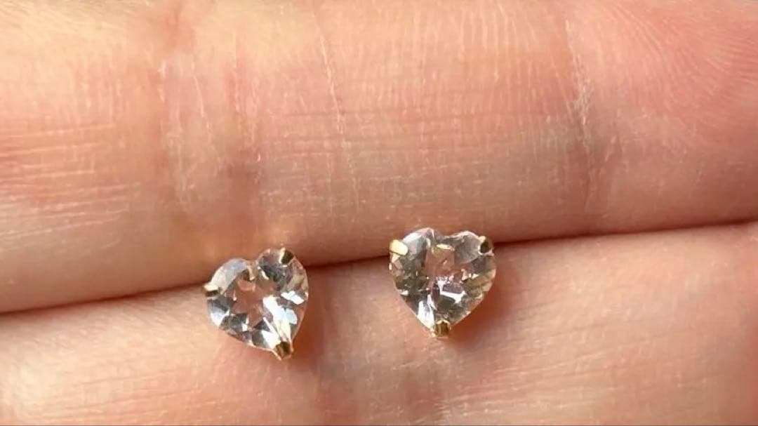 miiiii様　k18PG モルガナイト 1.0ct ピアス