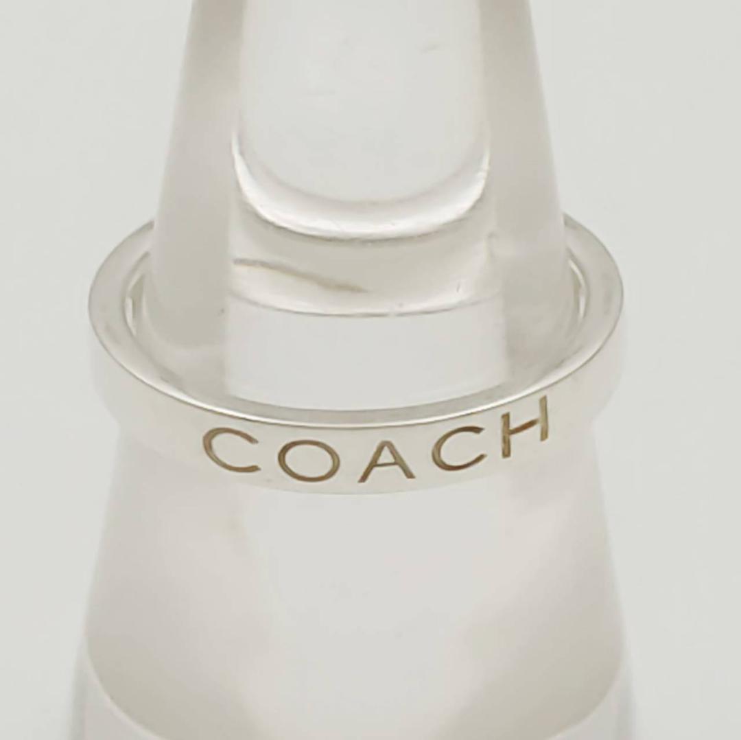 【極美品】✨コーチ　リング14.5号　ロゴ ノーツ　シルバー　COACH　指輪