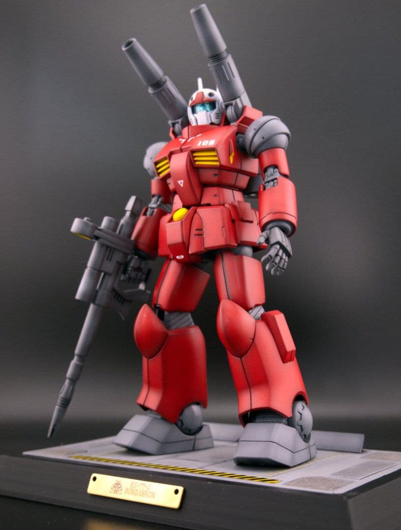 【全塗装・完成品】HG ガンキャノン グラデーション塗装＋特製3D台座＆ケース付