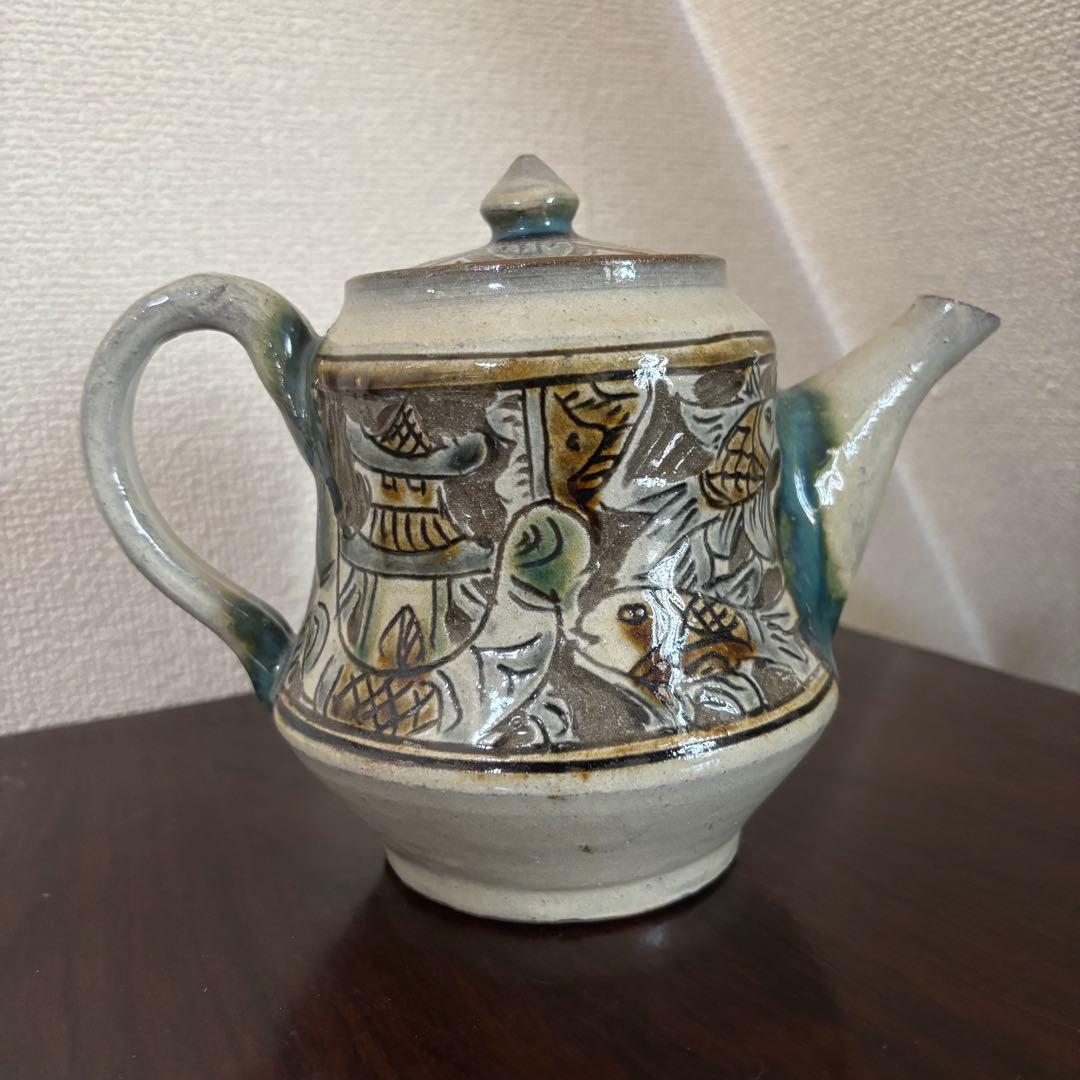 島袋常明　ティーポット　沖縄　やちむん　急須