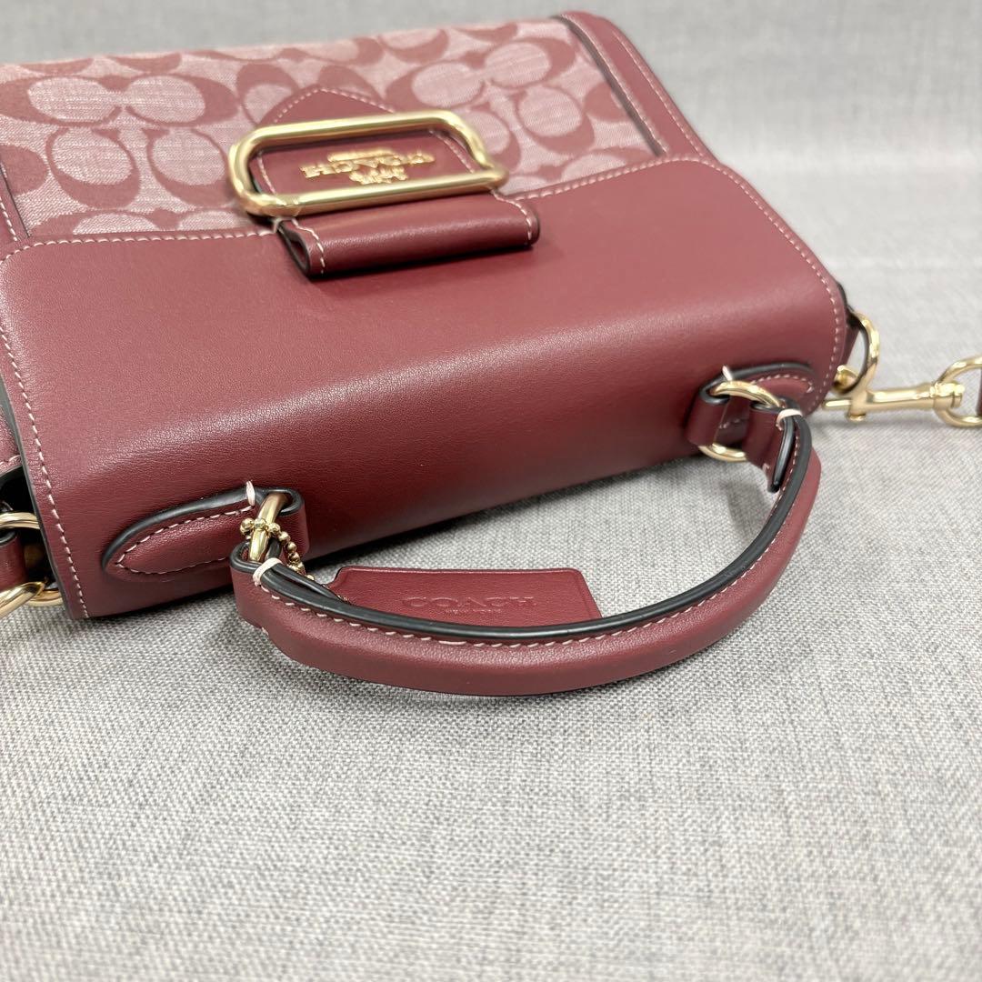 美品 COACH コーチ ハンドバッグ モーガン ショルダーバッグ シグネチャー