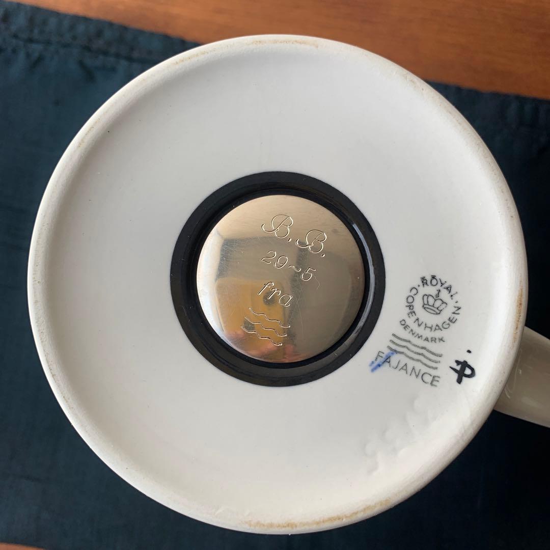 Lサイズ ロイヤルコペンハーゲン 1987 イヤーマグ 陶器　ビンテージ　手描き
