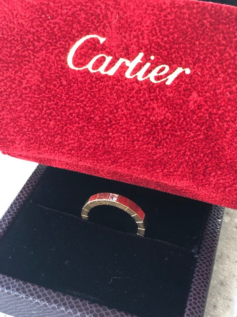 【値下げ】カルティエ　ラニエールリング　ピンクサファイア　48サイズ