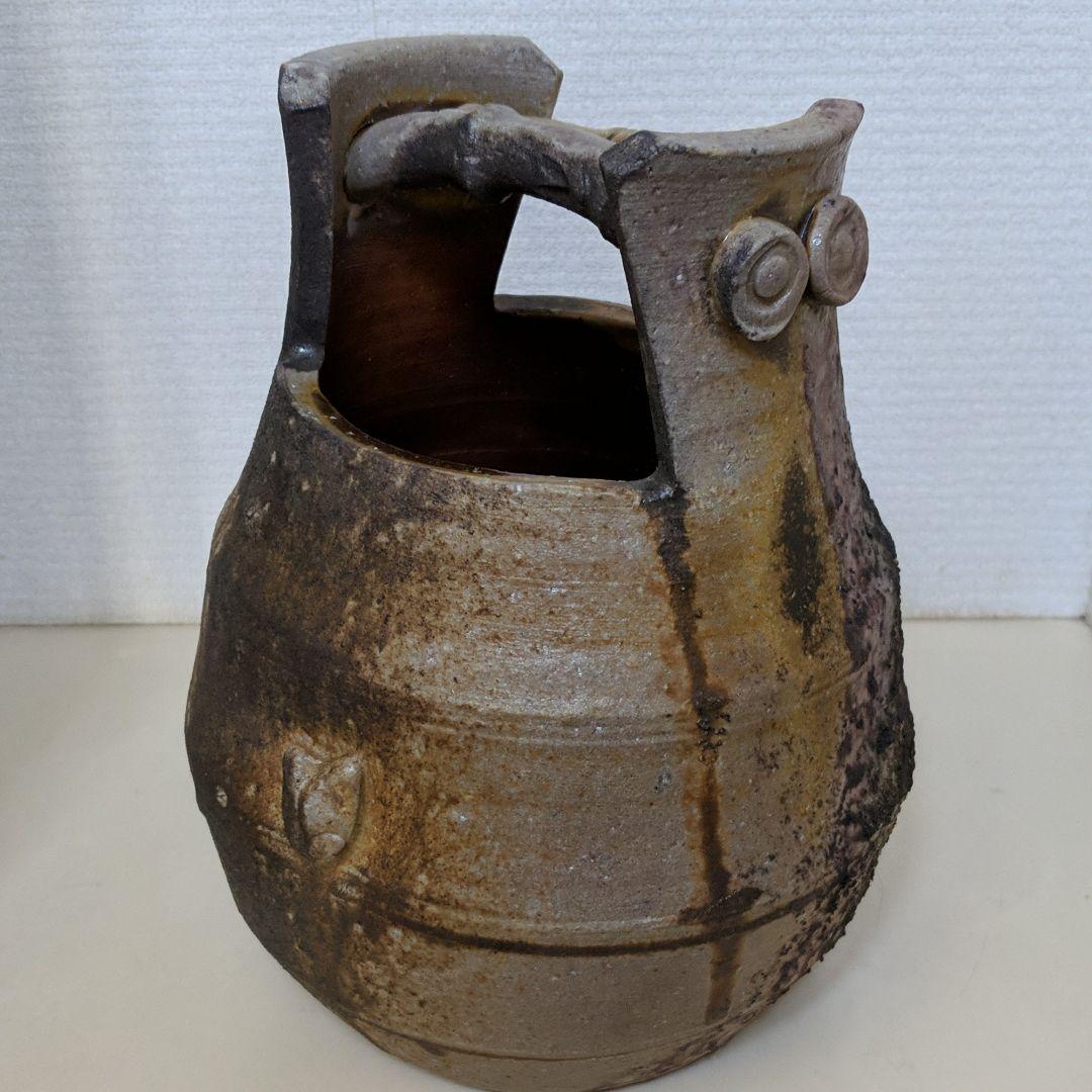 備前焼　二代目小西陶古　共箱入花入れ・壺