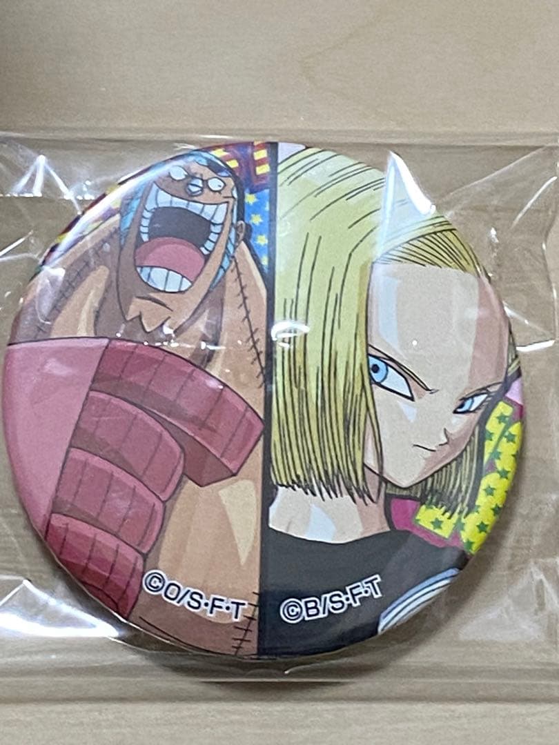 ドラゴンボール ワンピース コラボ 缶バッジ 18号 お台場 アクリル カード