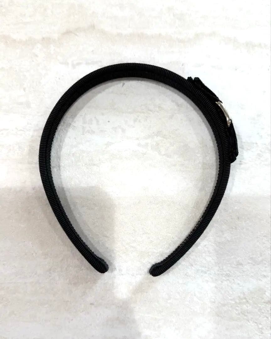 【美品】Ferragamo フェラガモ カチューシャ リボン ブラック