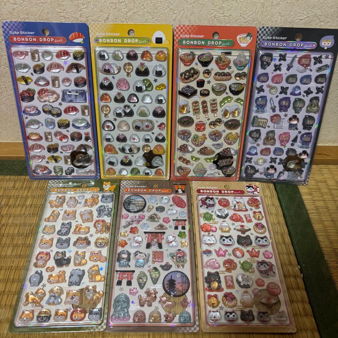 ボンボンドロップシールオリジナル　ボンドロ 和柄　7枚セット　【国内正規品】