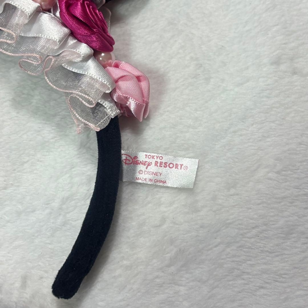 ディズニー　カチューシャ　バラ　ピンク　フリル　ミニー　パルパルーザ
