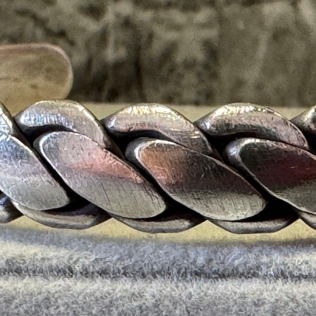 カレンシルバー 編み込み バングル 34g