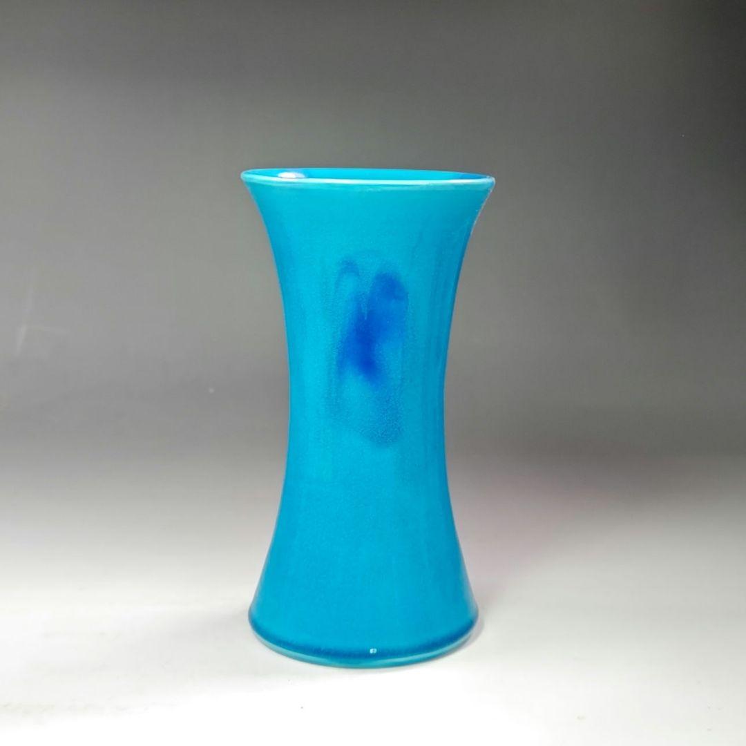 イ590 花瓶『永楽善五郎造』『二彩立鼓花入　花生　共箱』茶道具