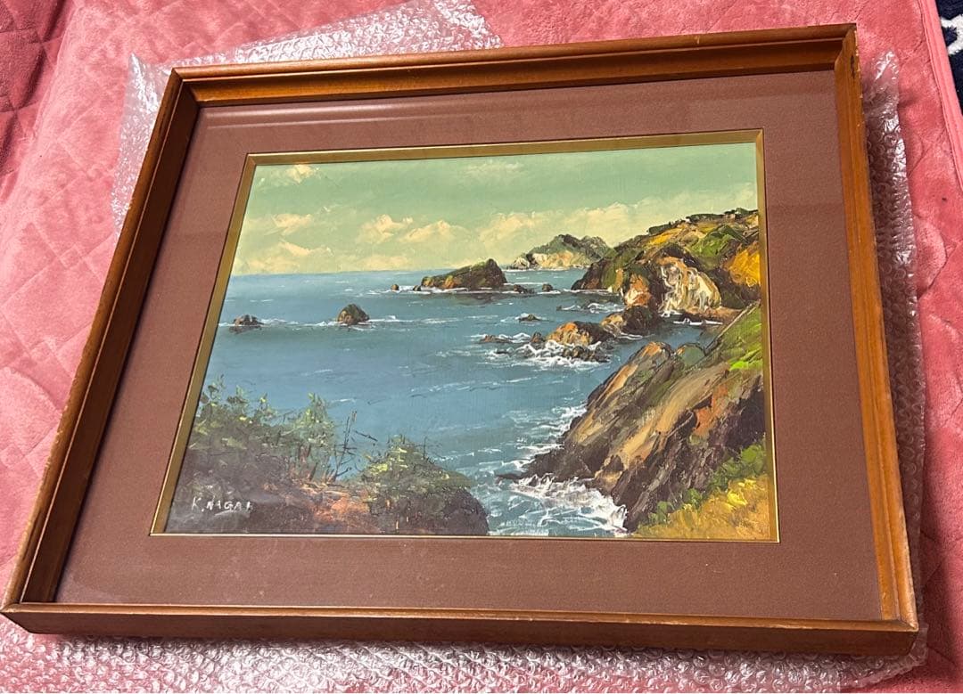 「永井潔」作　『伊豆国立公園 奥石廊崎風景』