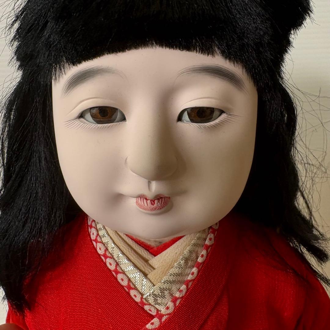 極美品 古い市松人形 45cm 箱入り 元箱