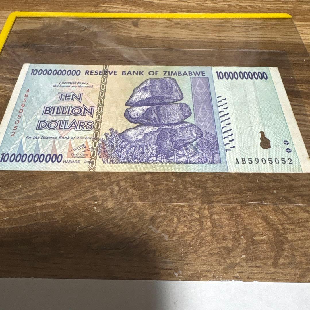 ジンバブエ 100億ドル紙幣 2008年