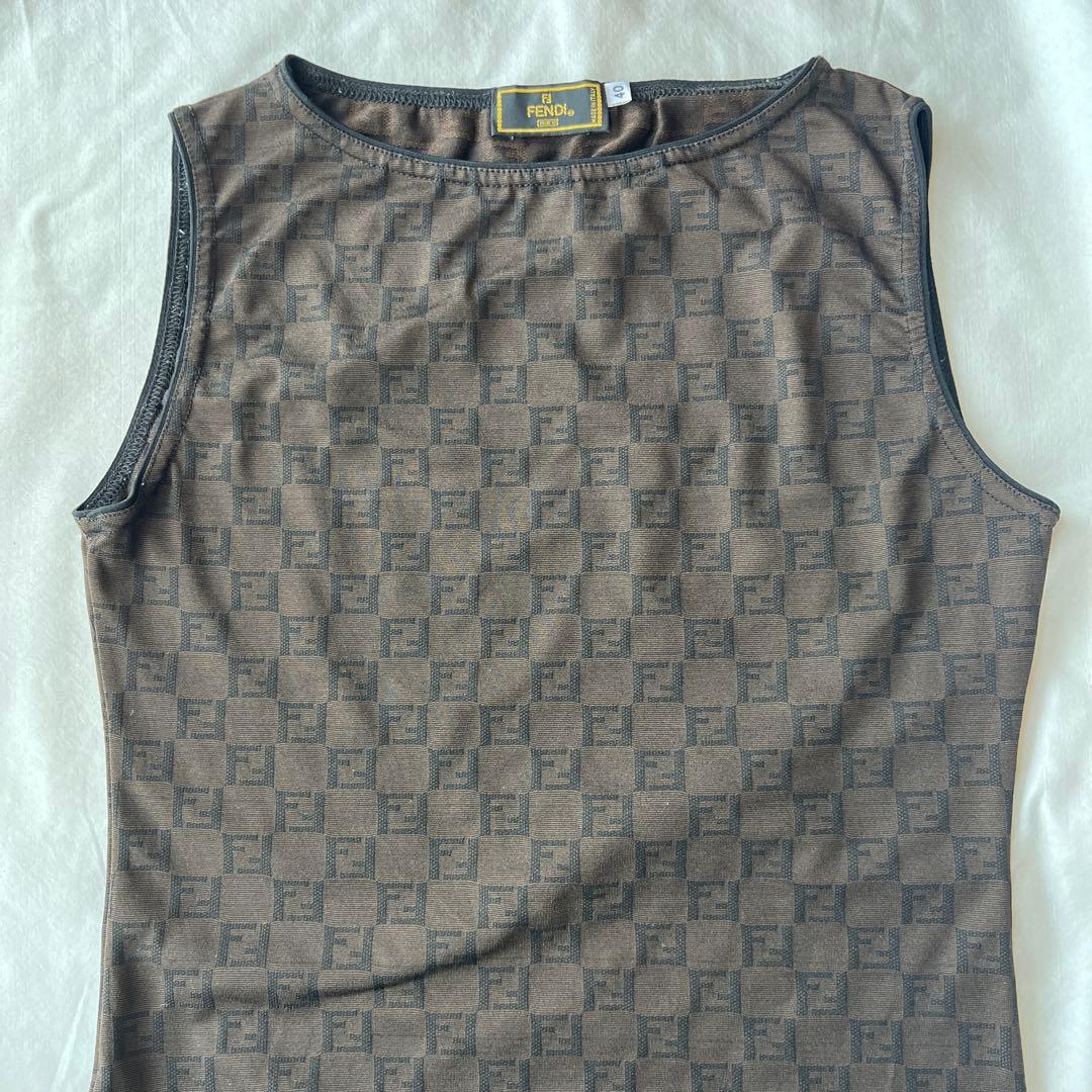 【FENDI】タンクトップ ズッカ柄 ヴィンテージ 美品