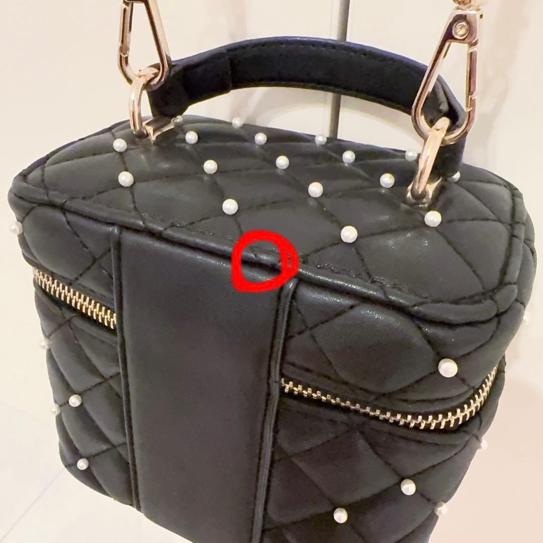 【非売品 】Darich キルティングビジュースクエアミニバッグBLKブラック黒