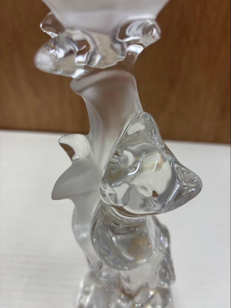 猫のクリスタル キャンドル ホルダー