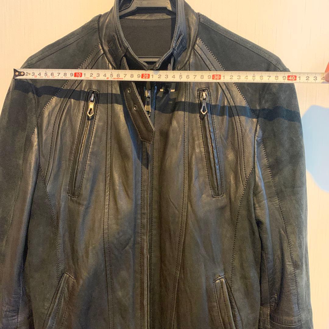【5351 Pour Les Hommes】レザー切り替えジャケット　サイズＬ