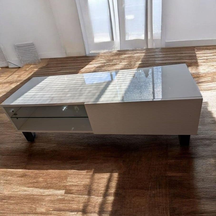 め*お様 ホワイト 木製 テレビ台 約120cm x 40cm