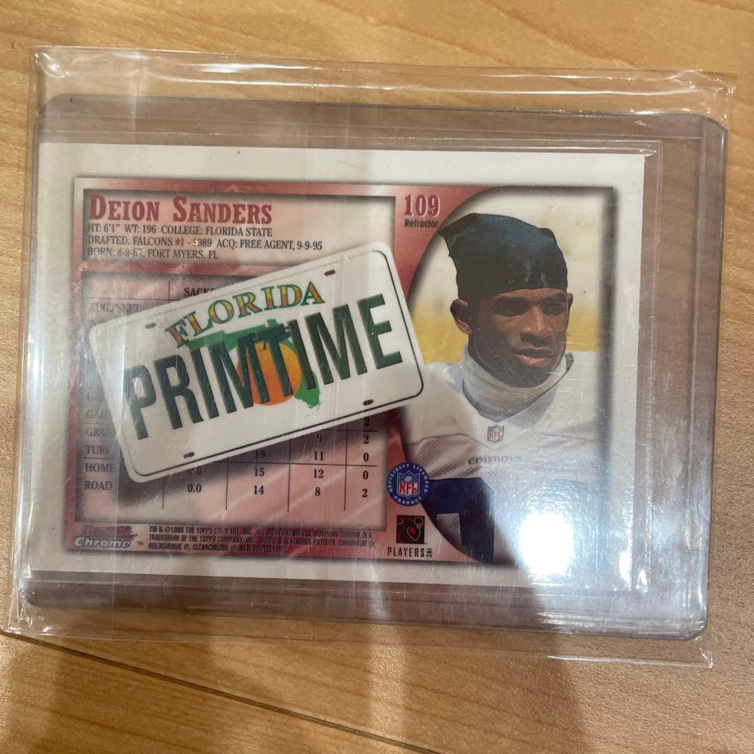 激レア ディオン サンダース NFLカード 90年代 リフラクター