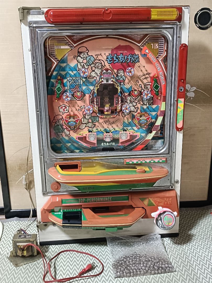 【ジャンク出品】レトロパチンコ台　1990年　名機　西陣　羽根物　もちあげ隊