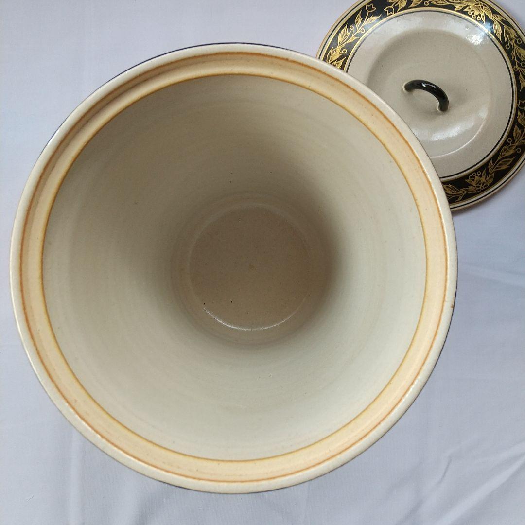 茶道具  水指  灰釉  末広  更紗紋  中村秋峰   共箱