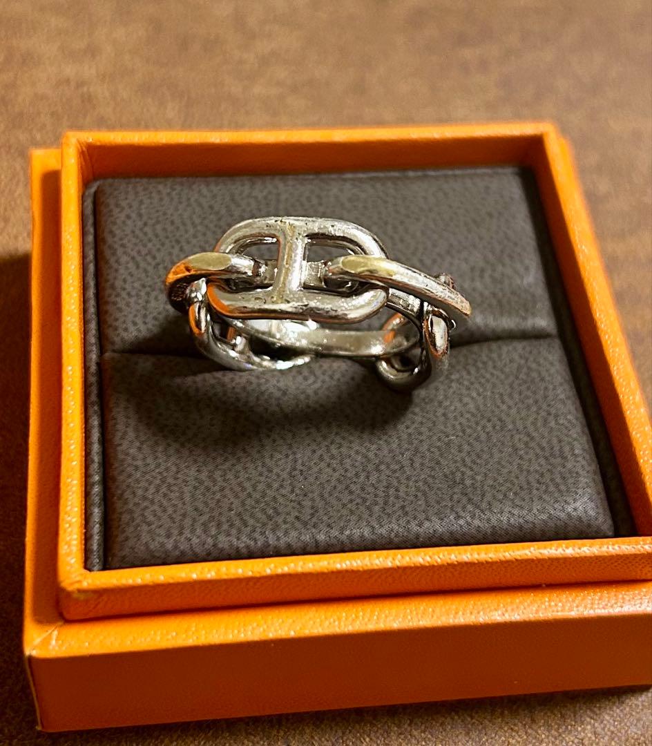 朝*様 【HERMES エルメス】スカーフリング90 レガート 箱無し シェーヌ