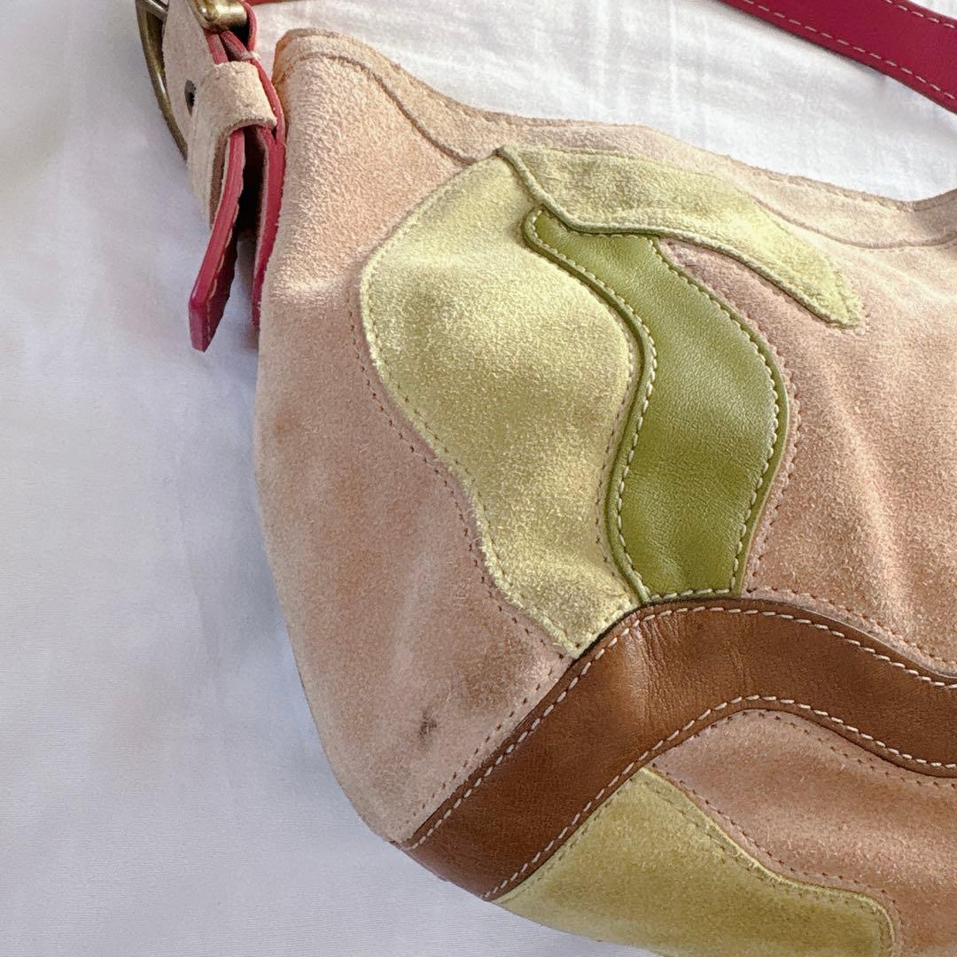 バッグ Vintage COACH Flower Patch Work Mini Bag