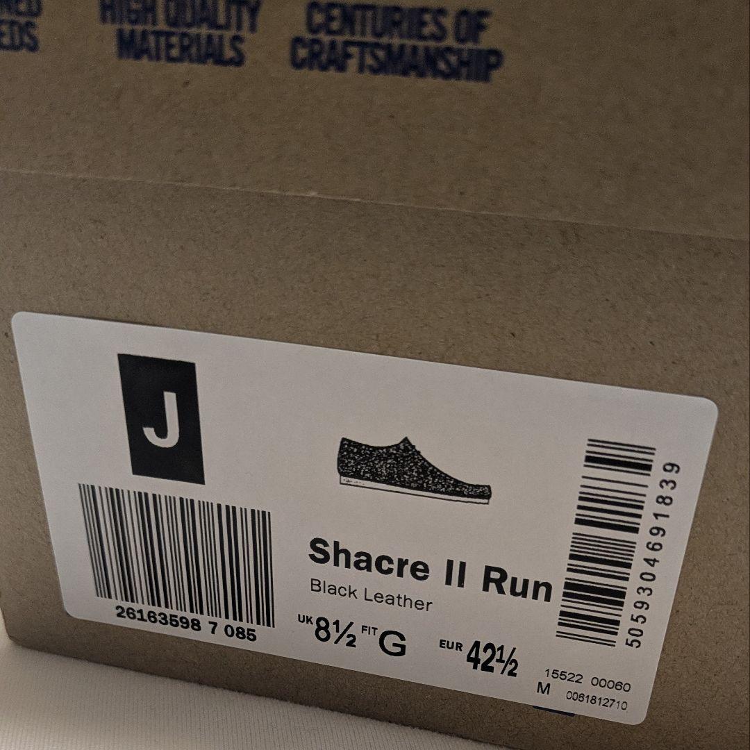 未使用 Clarksコレクション ワラビー シェイカーIIラン 黒 UK8.5