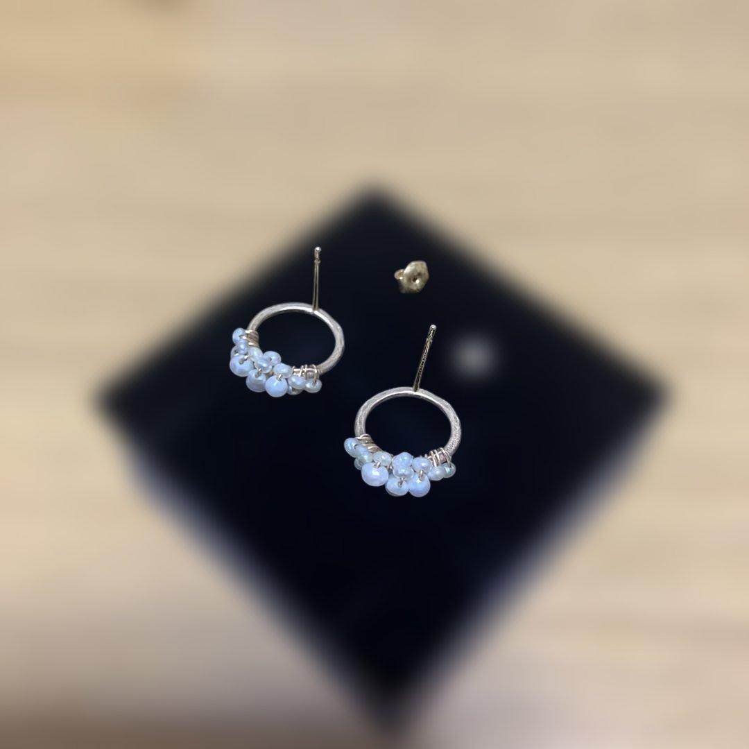 agete k10 淡水パールピアス